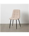 SILLA BEIGE TEJIDO-METAL CONTRACT 44 X 42 X 89 CM