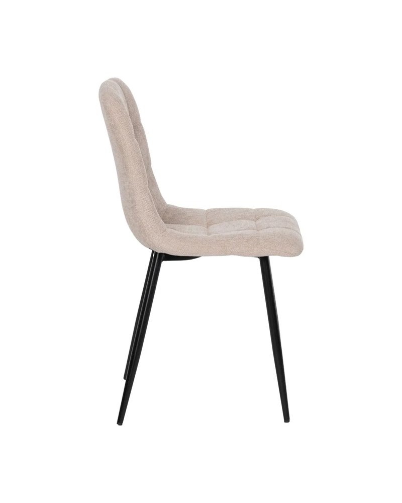 SILLA BEIGE TEJIDO-METAL CONTRACT 44 X 42 X 89 CM