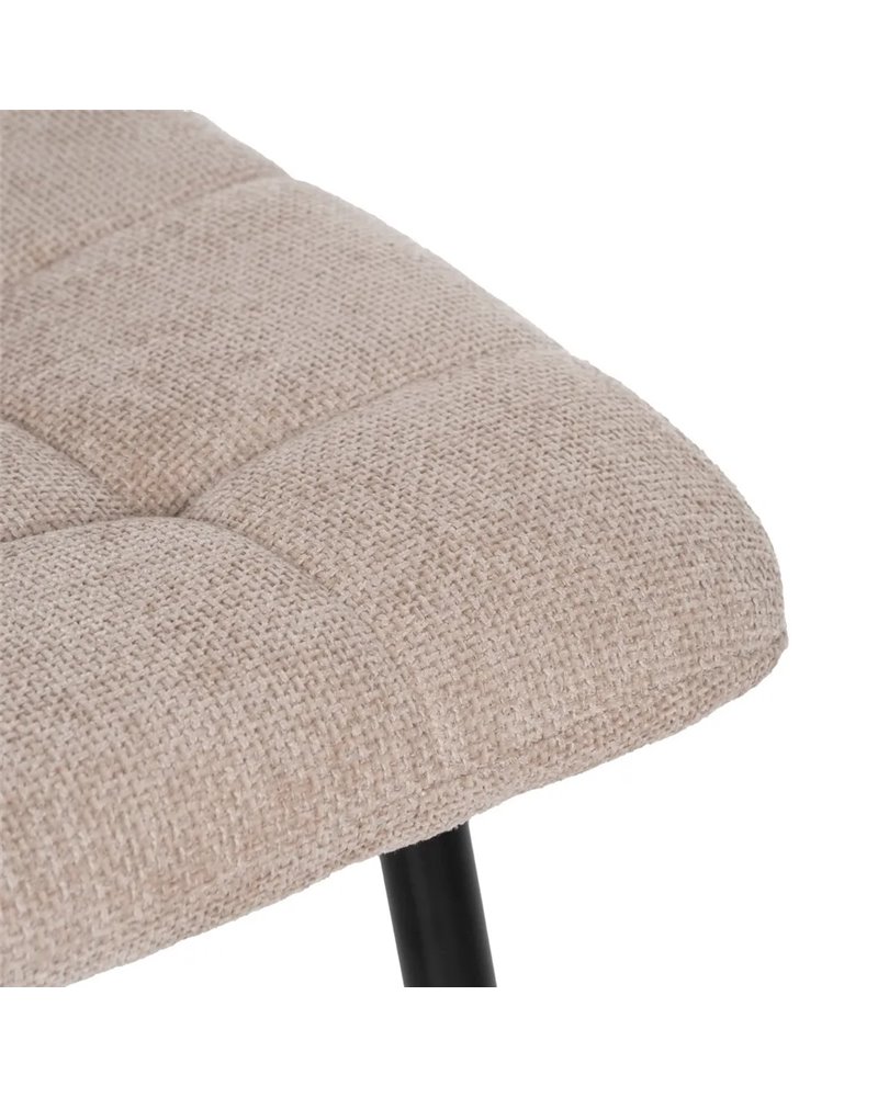 SILLA BEIGE TEJIDO-METAL CONTRACT 44 X 42 X 89 CM