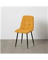 SILLA AMARILLO TEJIDO-METAL CONTRACT 44 X 42 X 89 CM