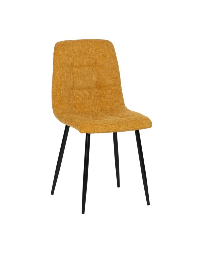 SILLA AMARILLO TEJIDO-METAL CONTRACT 44 X 42 X 89 CM