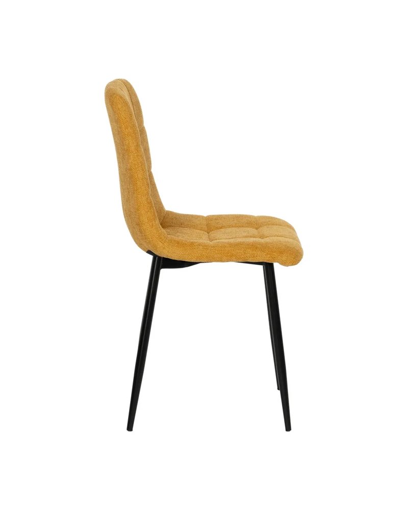 SILLA AMARILLO TEJIDO-METAL CONTRACT 44 X 42 X 89 CM