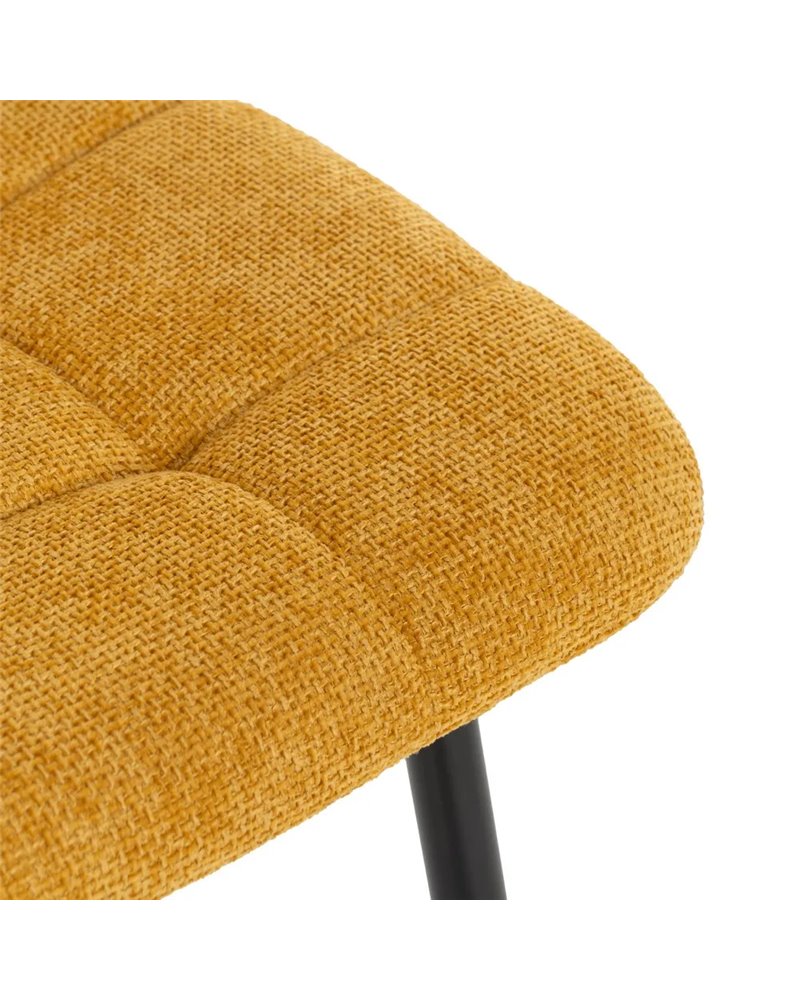 SILLA AMARILLO TEJIDO-METAL CONTRACT 44 X 42 X 89 CM