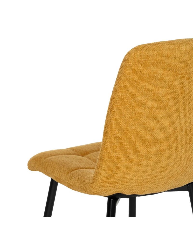 SILLA AMARILLO TEJIDO-METAL CONTRACT 44 X 42 X 89 CM