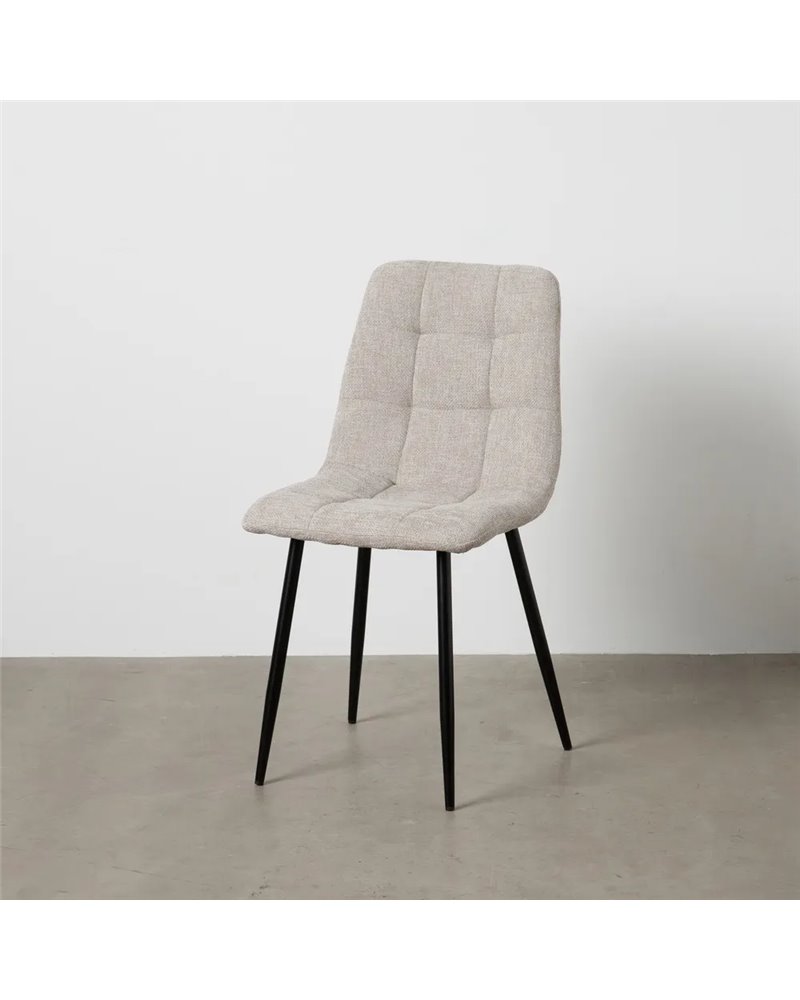 SILLA GRIS TEJIDO-METAL CONTRACT 44 X 42 X 89 CM
