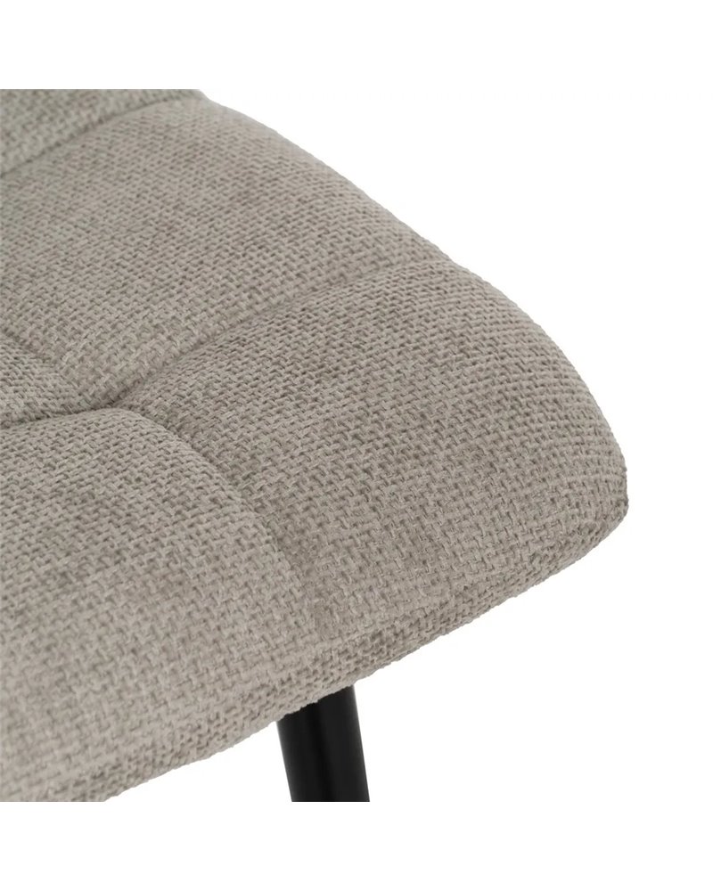 SILLA GRIS TEJIDO-METAL CONTRACT 44 X 42 X 89 CM