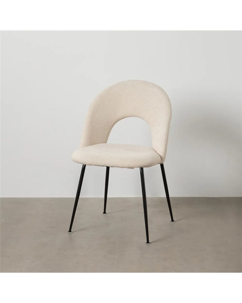 SILLA BLANCO TEJIDO-METAL CONTRACT 49 X 60 X 81 CM