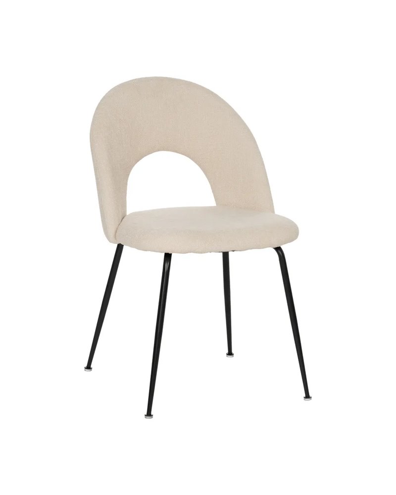SILLA BLANCO TEJIDO-METAL CONTRACT 49 X 60 X 81 CM