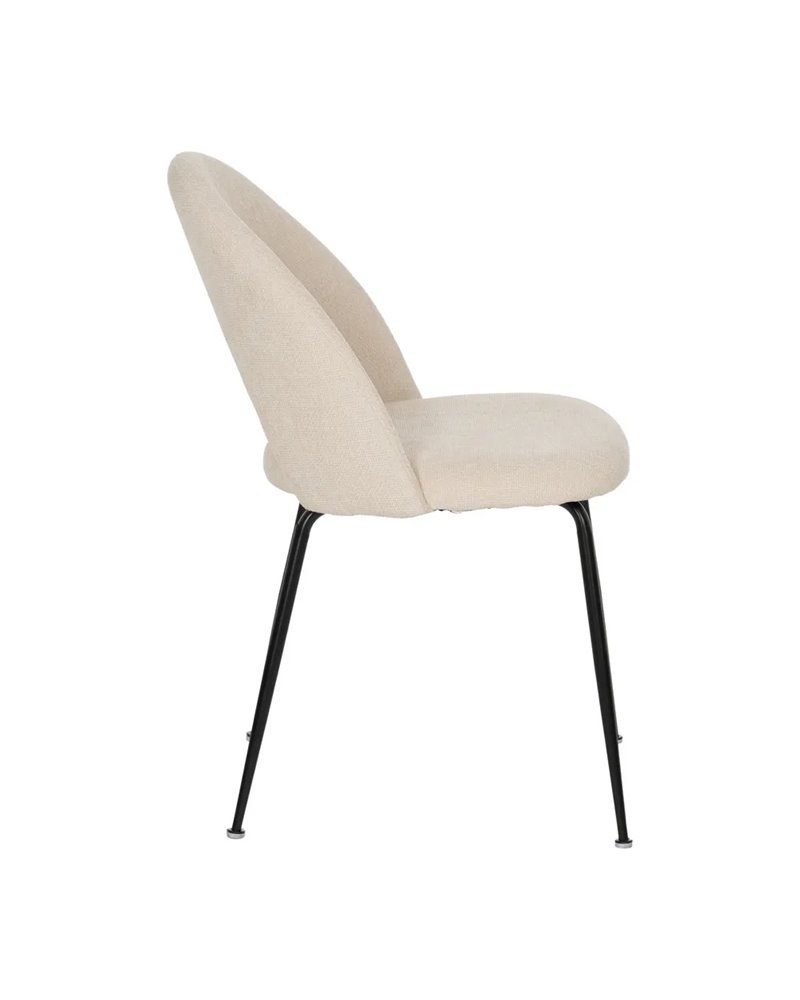 SILLA BLANCO TEJIDO-METAL CONTRACT 49 X 60 X 81 CM