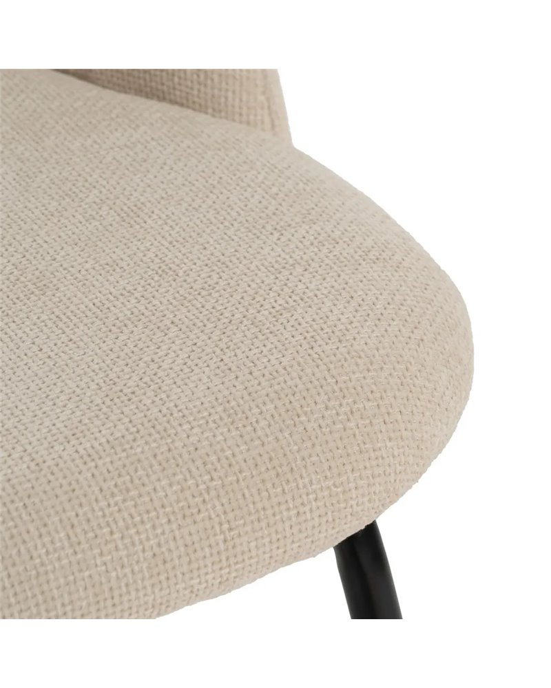 SILLA BLANCO TEJIDO-METAL CONTRACT 49 X 60 X 81 CM