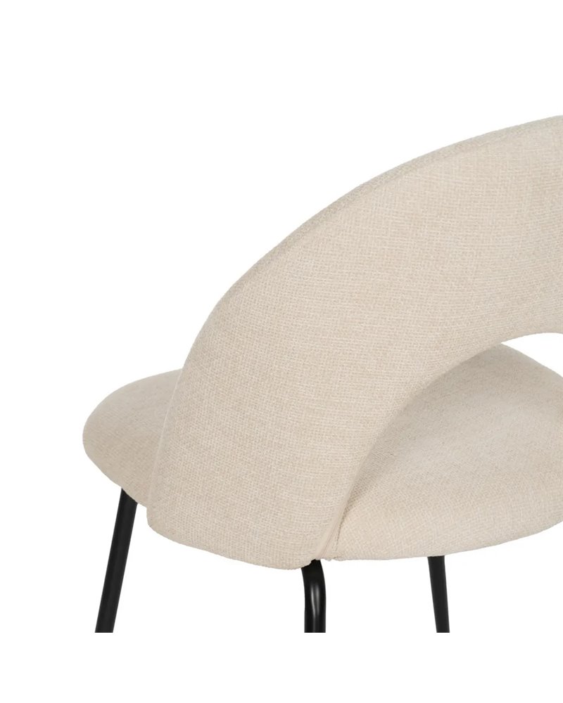 SILLA BLANCO TEJIDO-METAL CONTRACT 49 X 60 X 81 CM