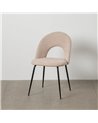 SILLA BEIGE TEJIDO-METAL CONTRACT 49 X 60 X 81 CM