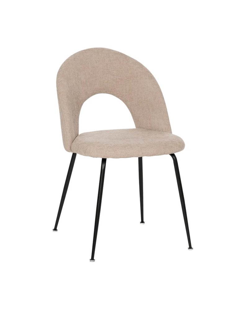 SILLA BEIGE TEJIDO-METAL CONTRACT 49 X 60 X 81 CM