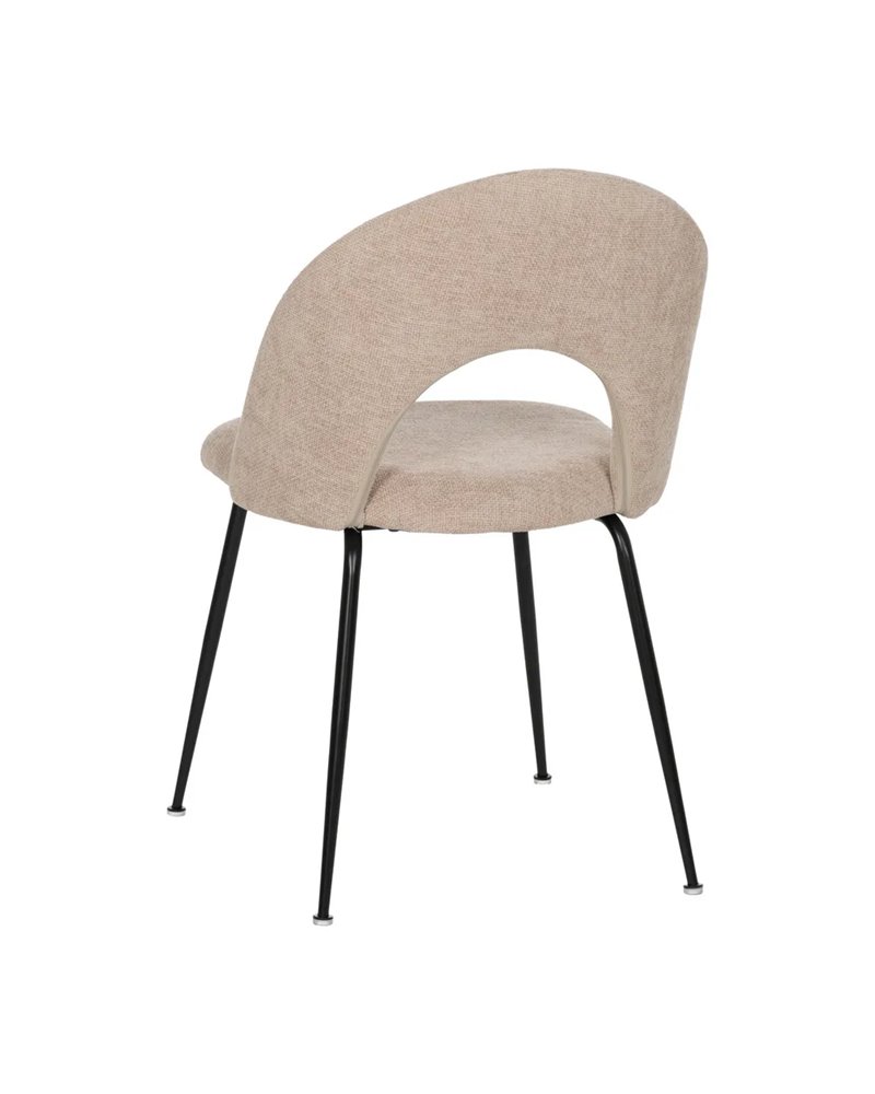 SILLA BEIGE TEJIDO-METAL CONTRACT 49 X 60 X 81 CM