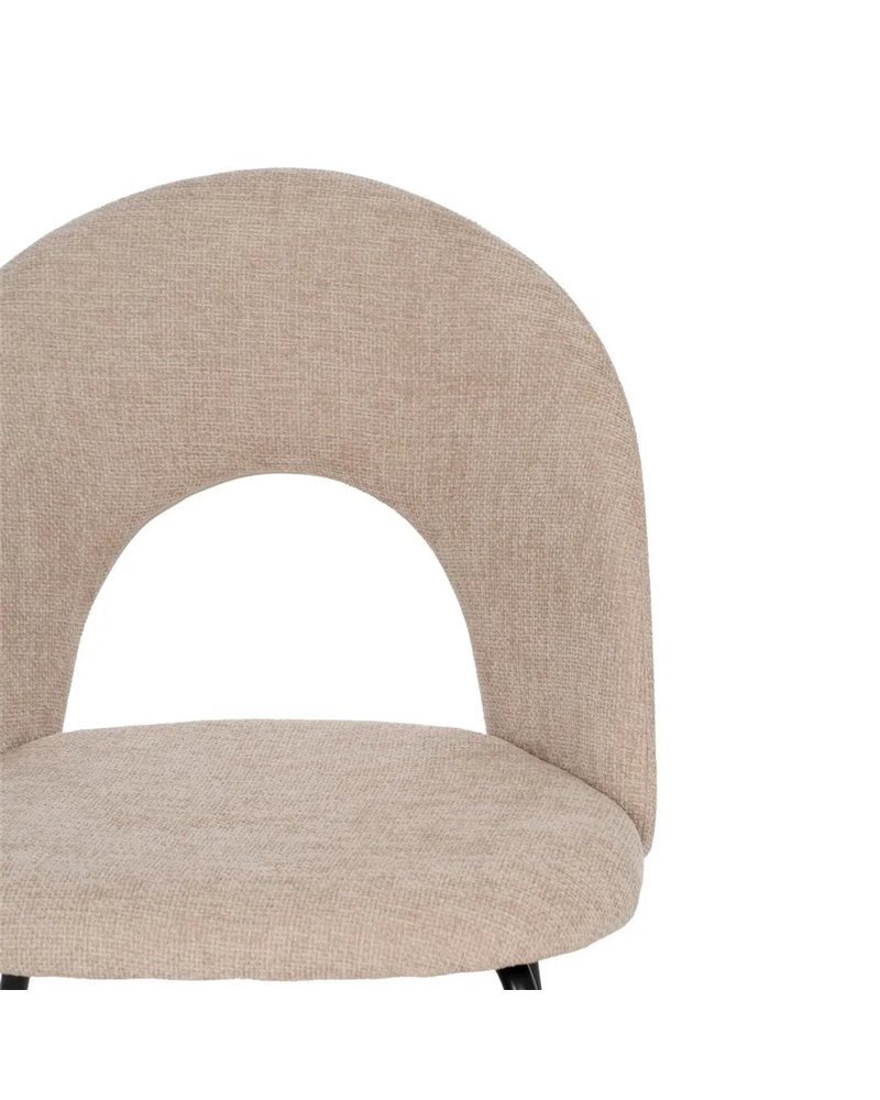 SILLA BEIGE TEJIDO-METAL CONTRACT 49 X 60 X 81 CM