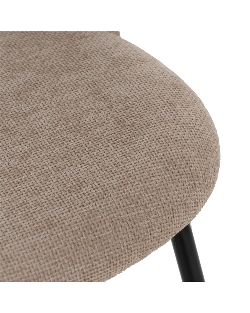 SILLA BEIGE TEJIDO-METAL CONTRACT 49 X 60 X 81 CM
