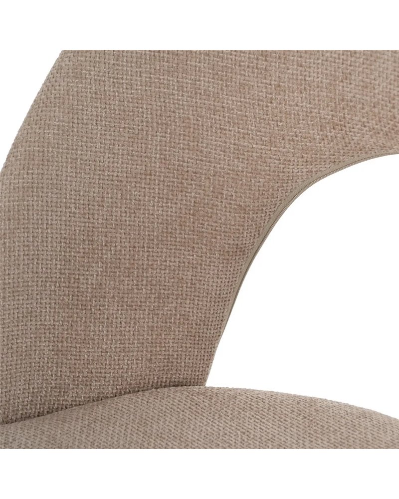 SILLA BEIGE TEJIDO-METAL CONTRACT 49 X 60 X 81 CM