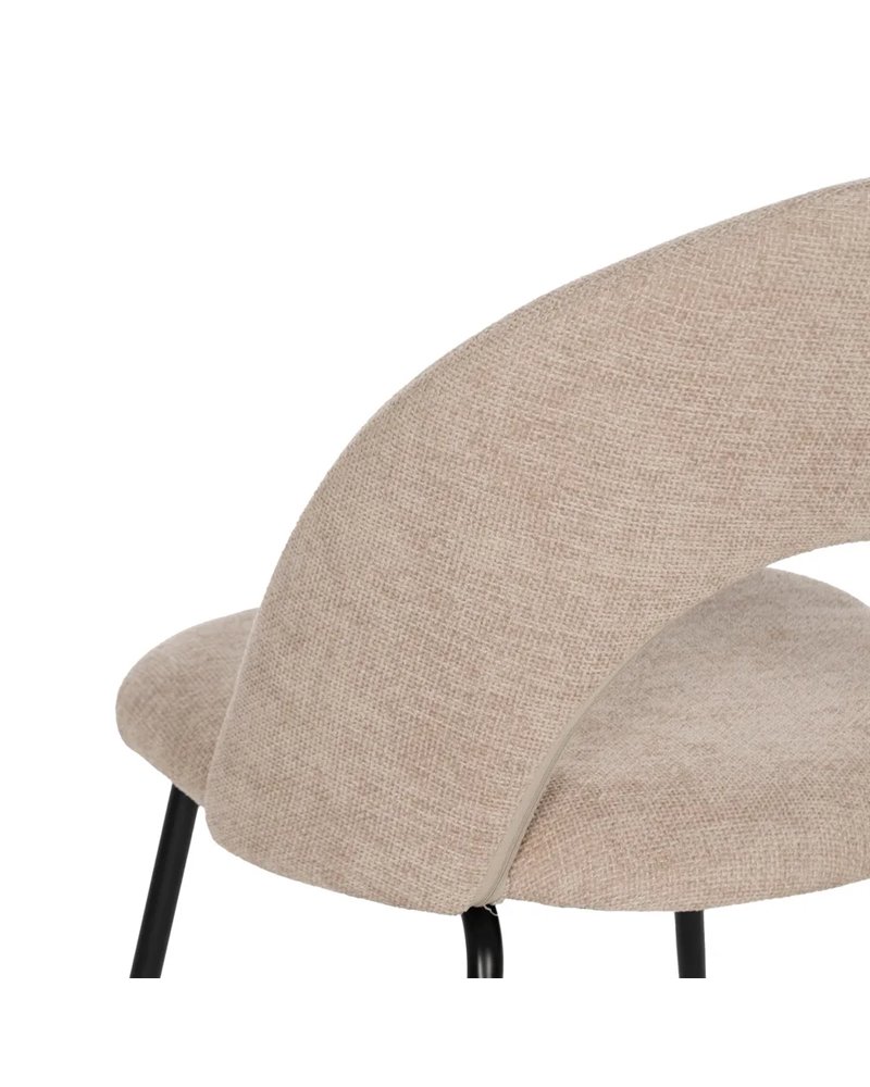 SILLA BEIGE TEJIDO-METAL CONTRACT 49 X 60 X 81 CM