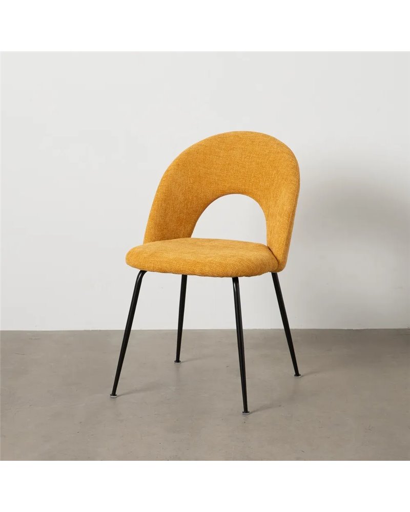 SILLA AMARILLO TEJIDO-METAL CONTRACT 49 X 60 X 81 CM