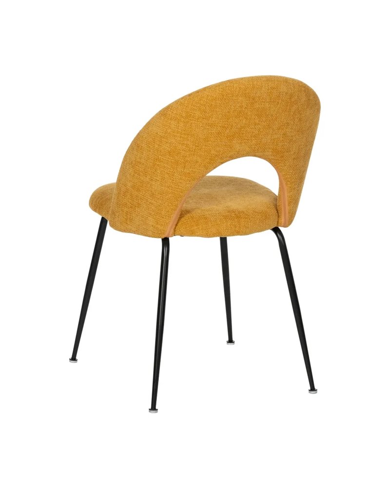 SILLA AMARILLO TEJIDO-METAL CONTRACT 49 X 60 X 81 CM
