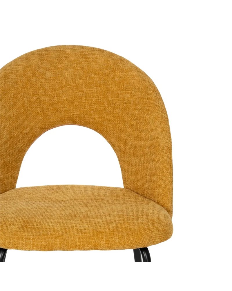 SILLA AMARILLO TEJIDO-METAL CONTRACT 49 X 60 X 81 CM