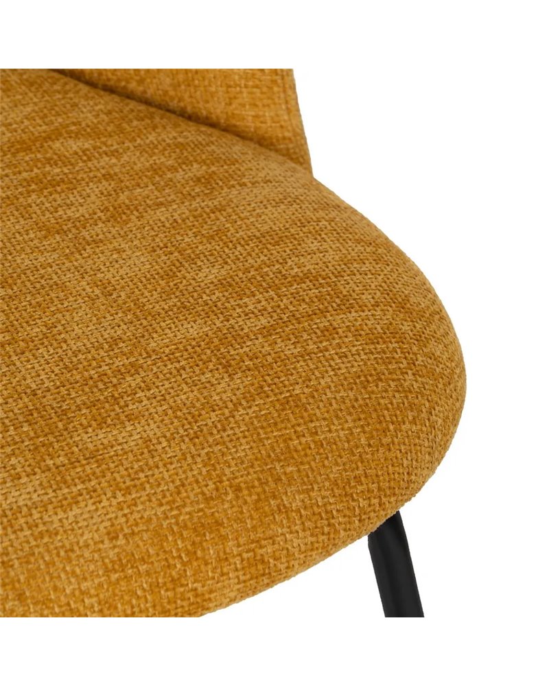 SILLA AMARILLO TEJIDO-METAL CONTRACT 49 X 60 X 81 CM