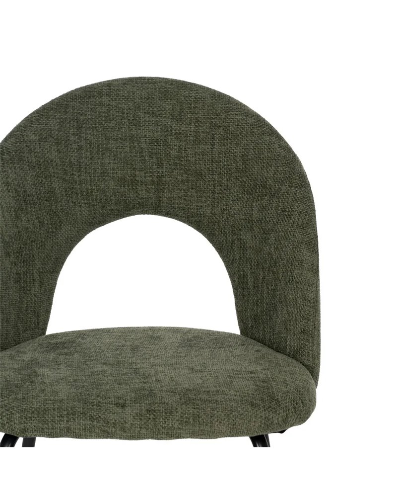 SILLA VERDE TEJIDO-METAL CONTRACT 49 X 60 X 81 CM