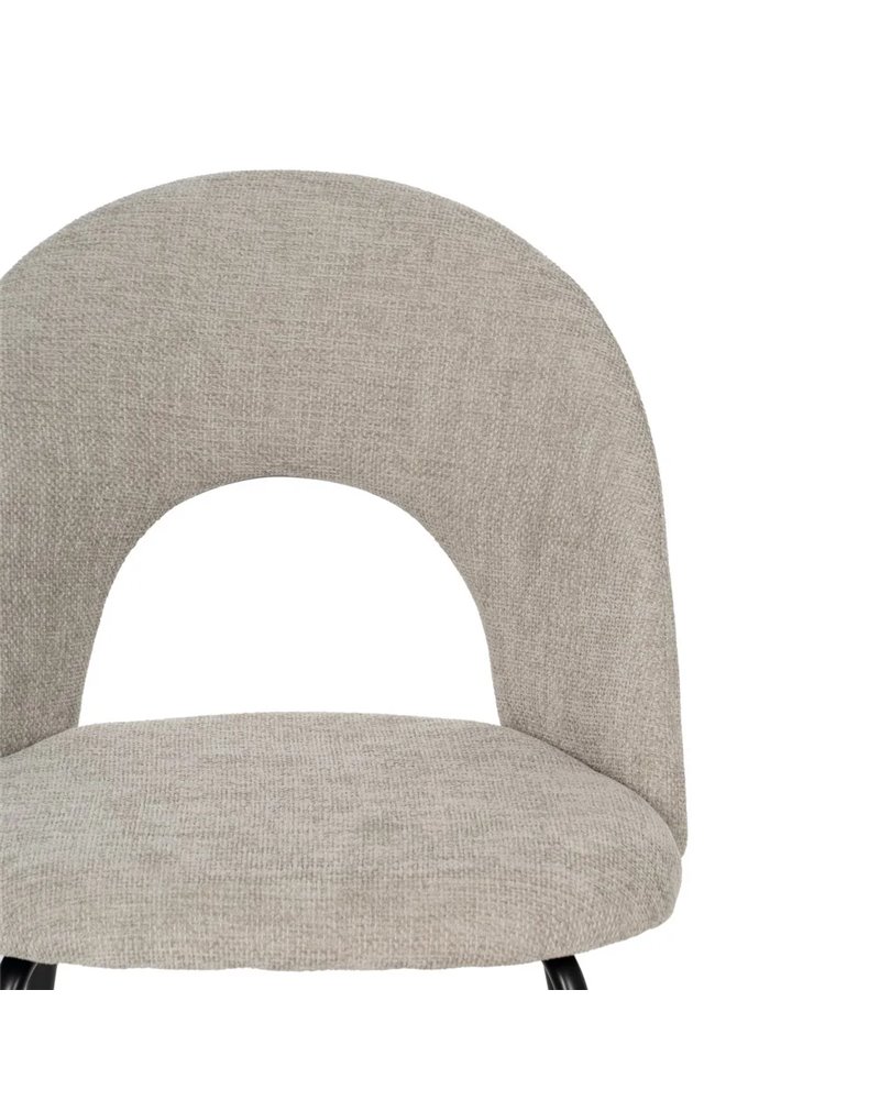 SILLA GRIS TEJIDO-METAL CONTRACT 49 X 60 X 81 CM