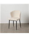 SILLA BLANCO TEJIDO-METAL CONTRACT 59 X 55 X 80 CM