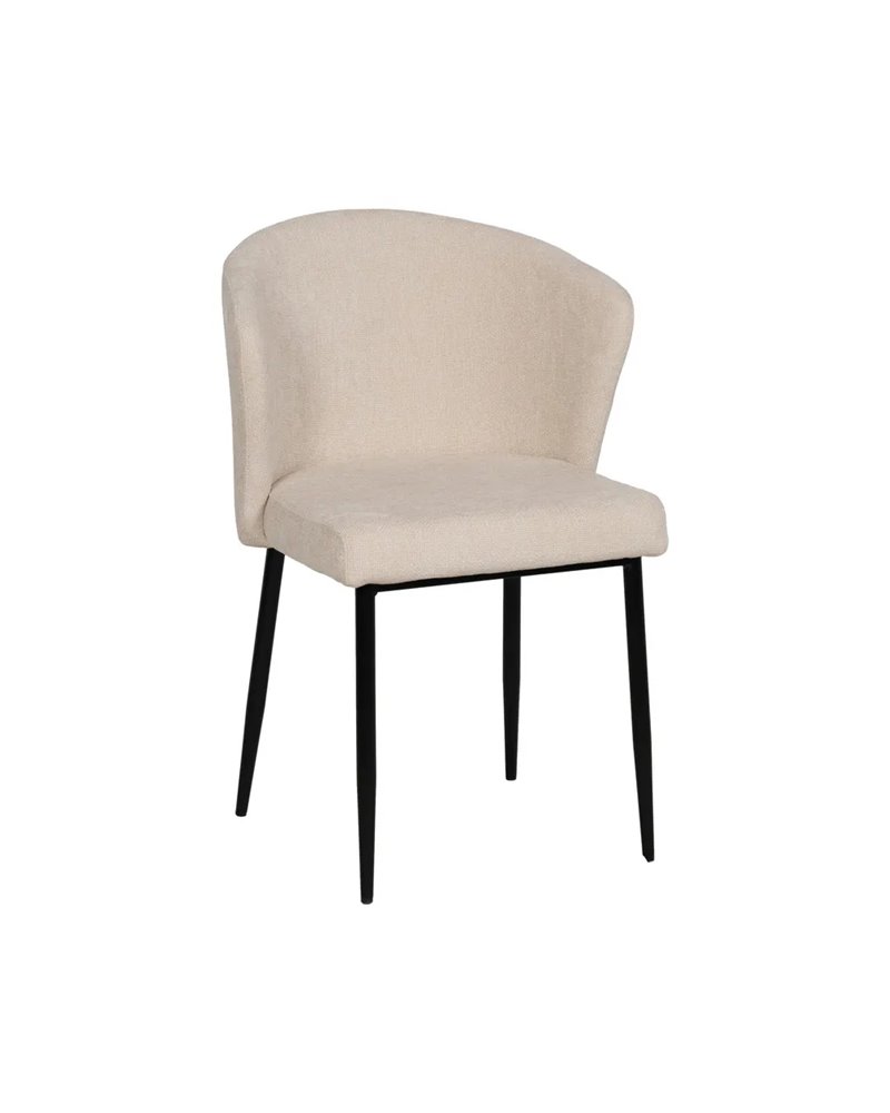 SILLA BLANCO TEJIDO-METAL CONTRACT 59 X 55 X 80 CM