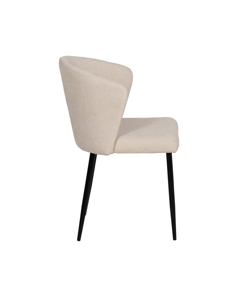 SILLA BLANCO TEJIDO-METAL CONTRACT 59 X 55 X 80 CM