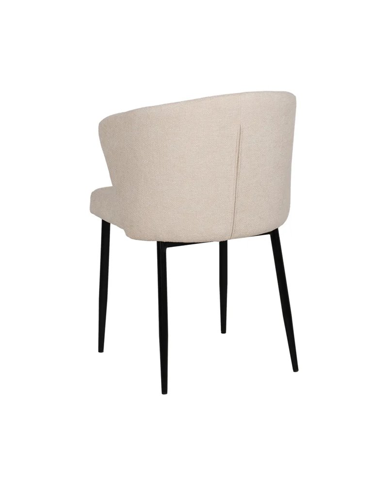 SILLA BLANCO TEJIDO-METAL CONTRACT 59 X 55 X 80 CM
