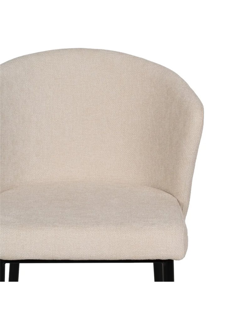 SILLA BLANCO TEJIDO-METAL CONTRACT 59 X 55 X 80 CM