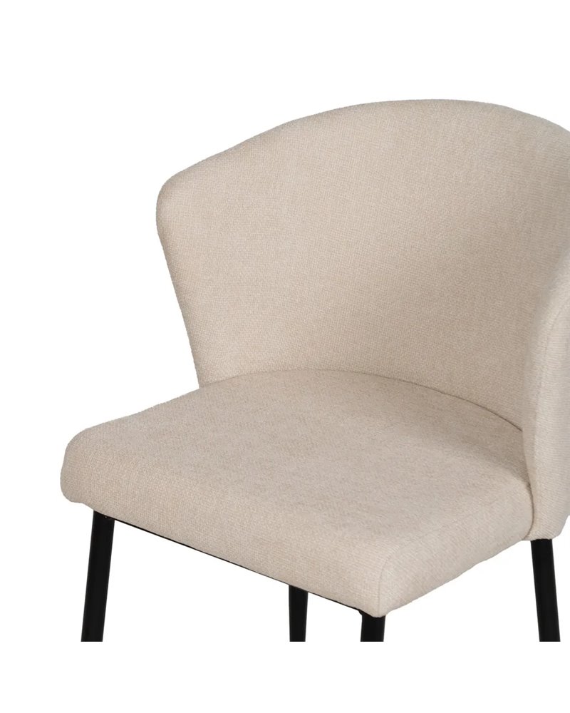 SILLA BLANCO TEJIDO-METAL CONTRACT 59 X 55 X 80 CM