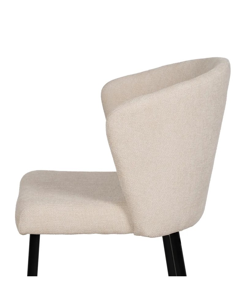 SILLA BLANCO TEJIDO-METAL CONTRACT 59 X 55 X 80 CM