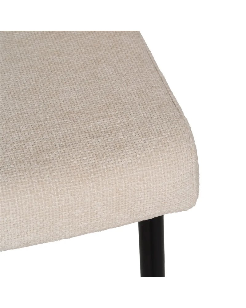 SILLA BLANCO TEJIDO-METAL CONTRACT 59 X 55 X 80 CM