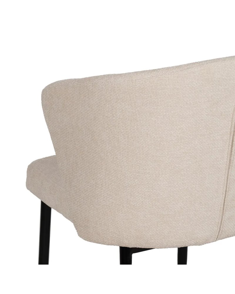 SILLA BLANCO TEJIDO-METAL CONTRACT 59 X 55 X 80 CM