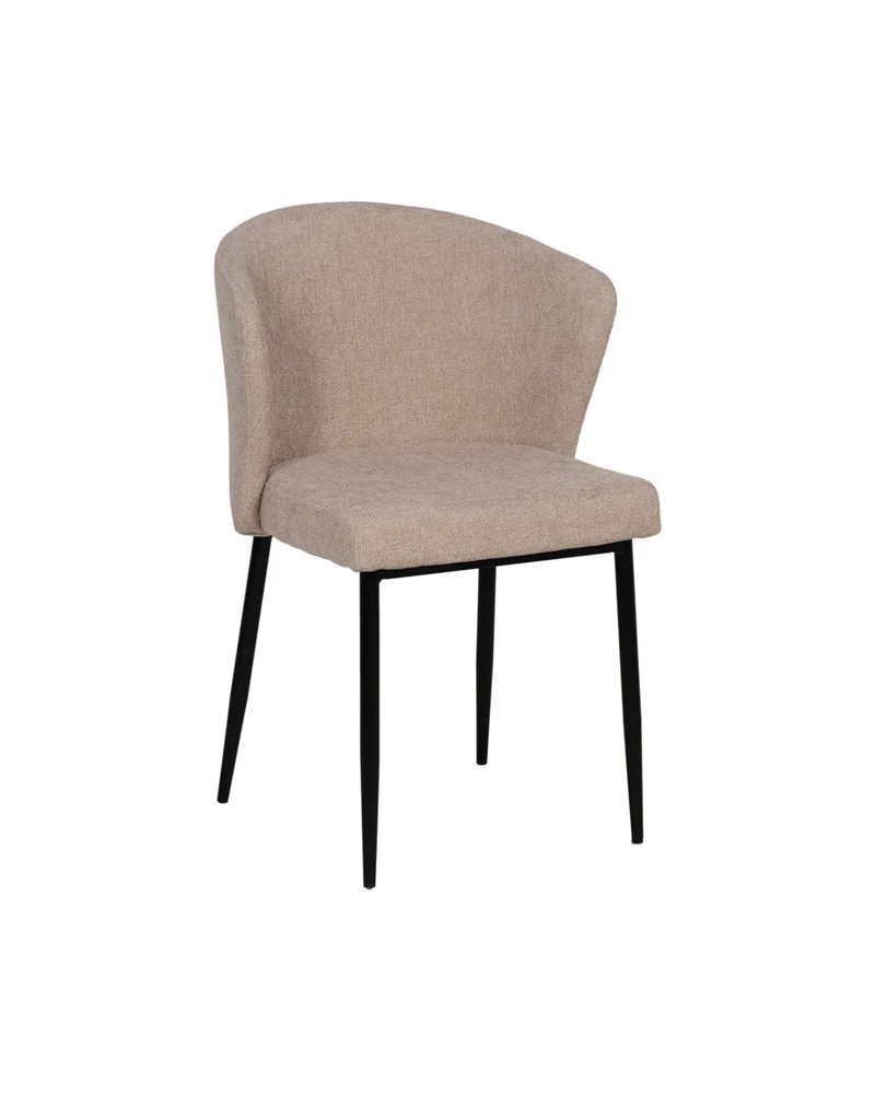 SILLA BEIGE TEJIDO-METAL CONTRACT 59 X 55 X 80 CM