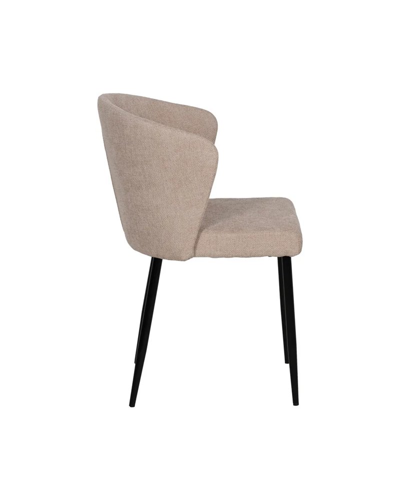 SILLA BEIGE TEJIDO-METAL CONTRACT 59 X 55 X 80 CM