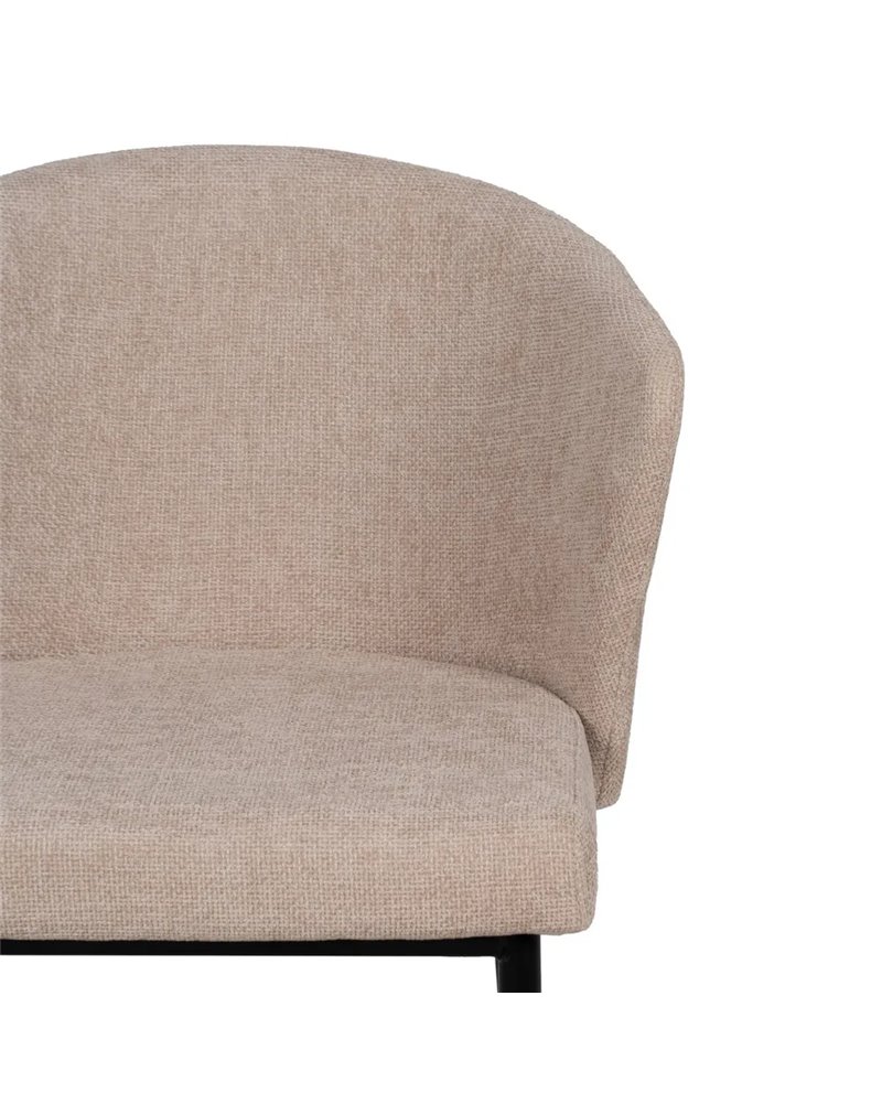 SILLA BEIGE TEJIDO-METAL CONTRACT 59 X 55 X 80 CM