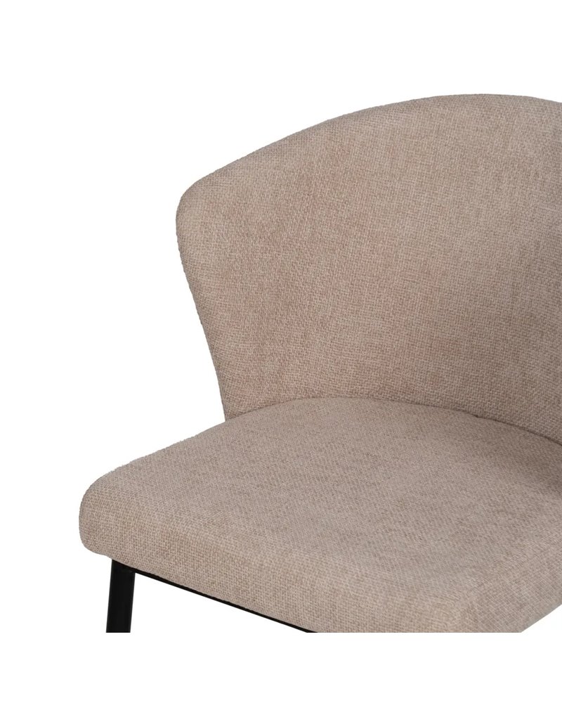 SILLA BEIGE TEJIDO-METAL CONTRACT 59 X 55 X 80 CM