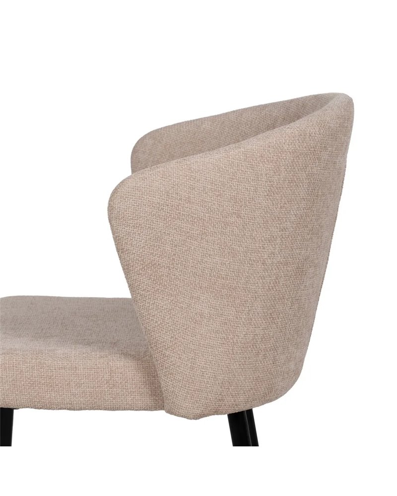 SILLA BEIGE TEJIDO-METAL CONTRACT 59 X 55 X 80 CM