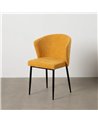 SILLA AMARILLO TEJIDO-METAL CONTRACT 59 X 55 X 80 CM