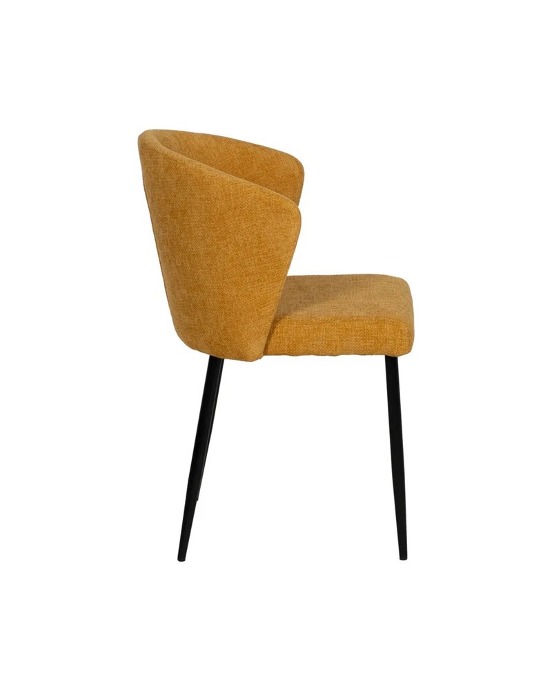 SILLA AMARILLO TEJIDO-METAL CONTRACT 59 X 55 X 80 CM