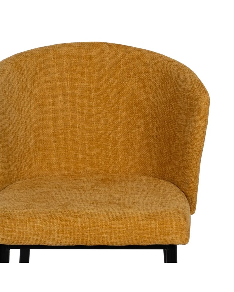 SILLA AMARILLO TEJIDO-METAL CONTRACT 59 X 55 X 80 CM