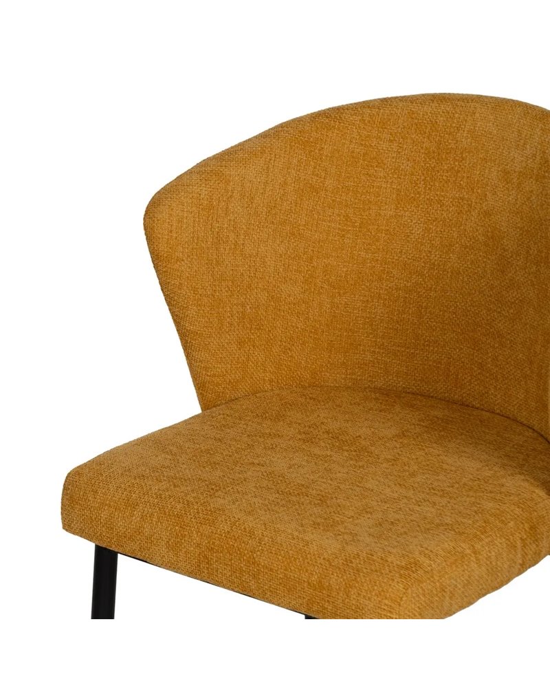 SILLA AMARILLO TEJIDO-METAL CONTRACT 59 X 55 X 80 CM