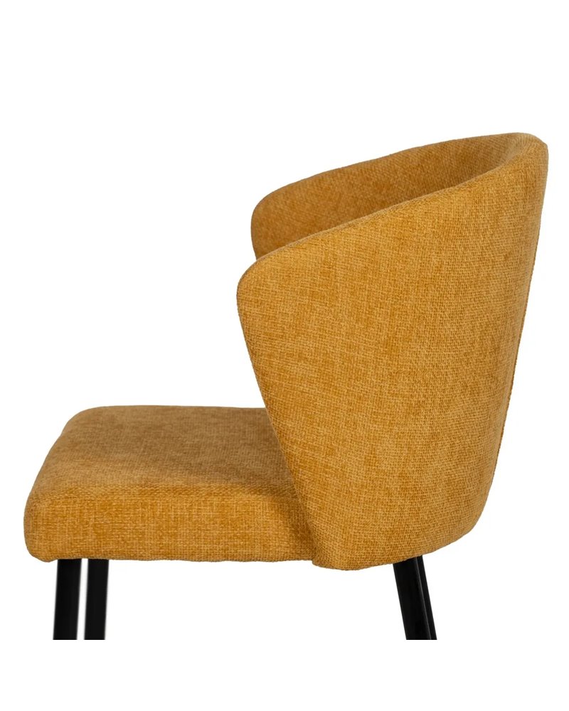 SILLA AMARILLO TEJIDO-METAL CONTRACT 59 X 55 X 80 CM