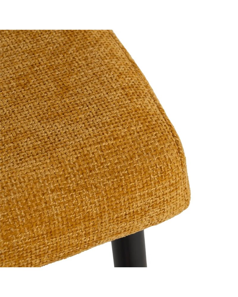 SILLA AMARILLO TEJIDO-METAL CONTRACT 59 X 55 X 80 CM
