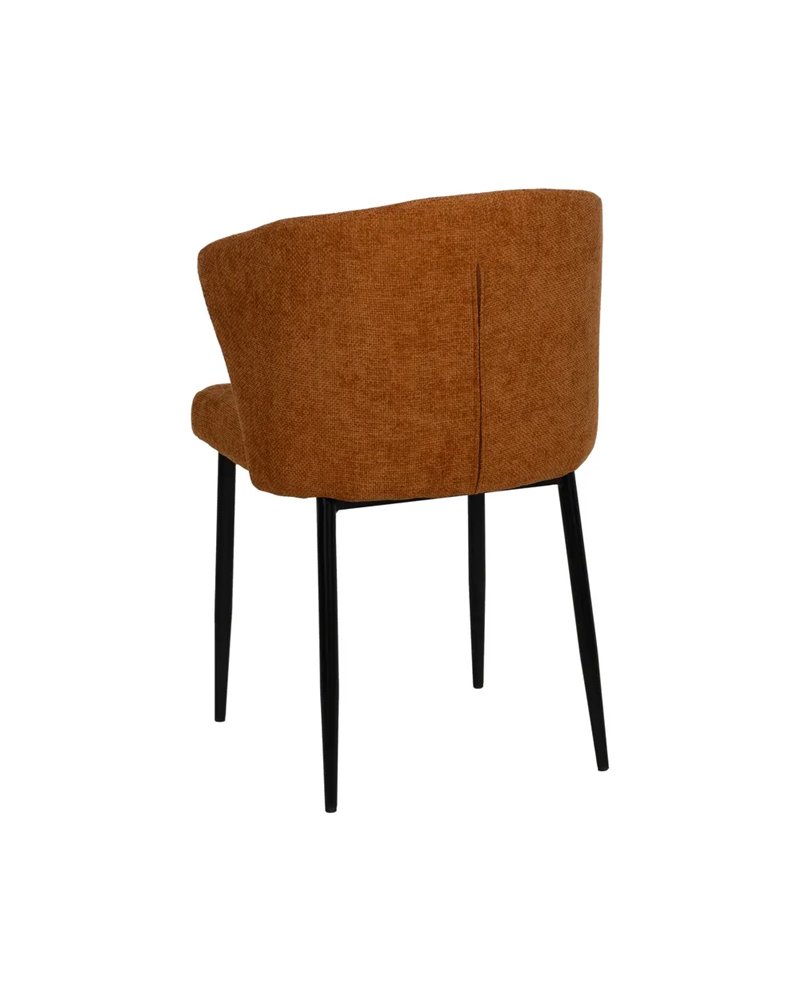 SILLA MARRÓN TEJIDO-METAL CONTRACT 59 X 55 X 80 CM