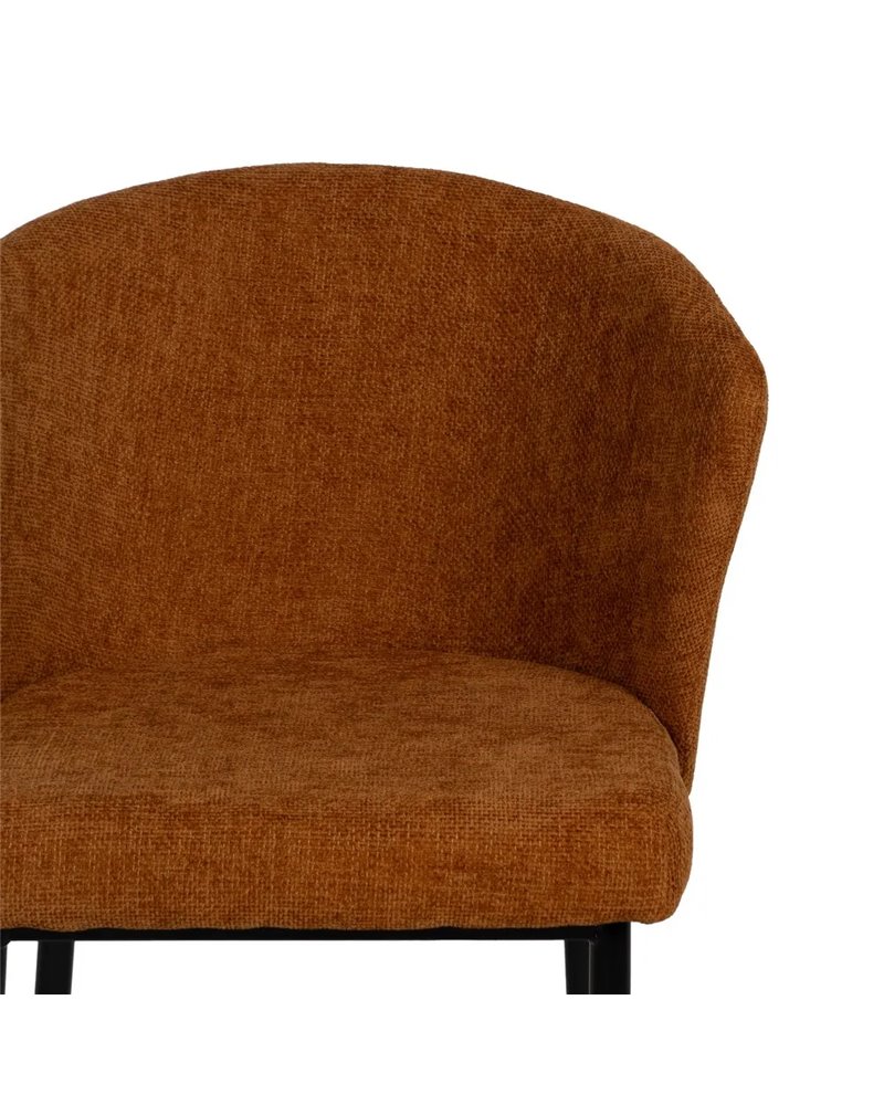 SILLA MARRÓN TEJIDO-METAL CONTRACT 59 X 55 X 80 CM